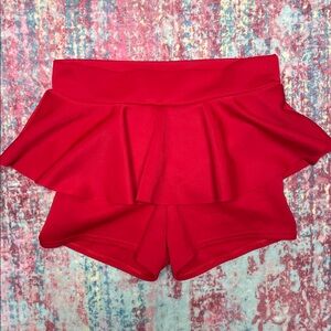 Balera Vibrant Red Women's Ruffle Skorts